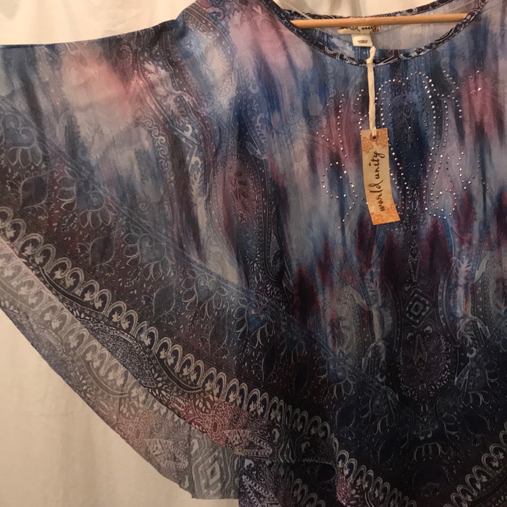 NWT World Unity Beautiful Sheer Top - Picture 3 of 8